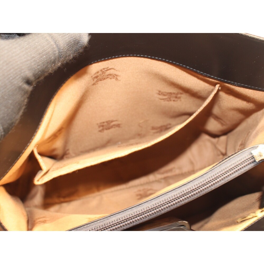 BURBERRY Check Tote Bag Handbag Shoulder Beige Tan Black Nova Classic - Picture 7 of 7